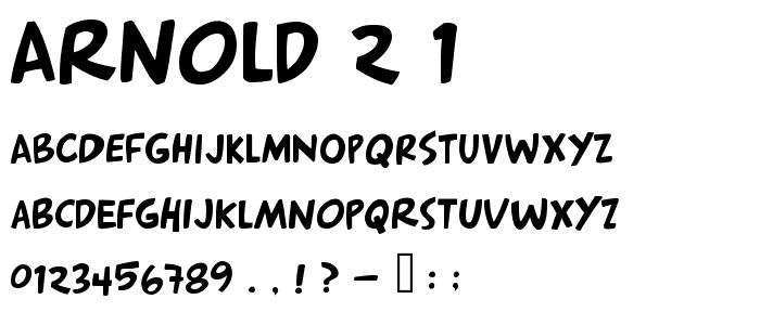Arnold 2.1 font